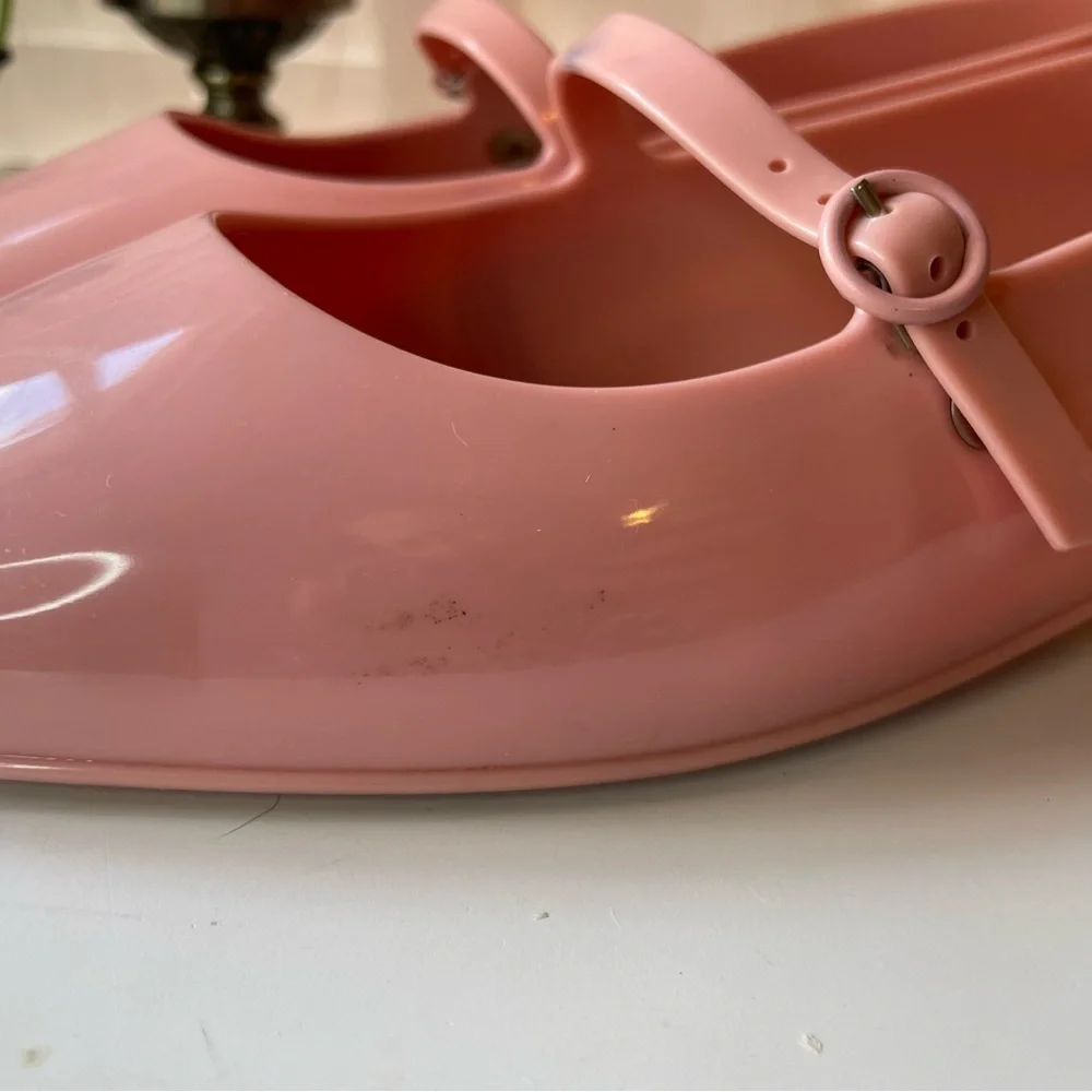 Melissa Pink Glossy Mary Jane Flats - Picture 4 of 8
